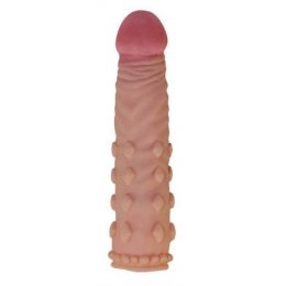 Телесная насадка-фаллос Super-Realistic Penis - 18 см.