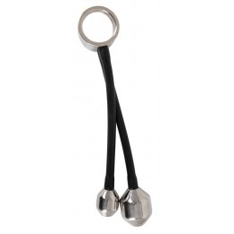 Эрекционное кольцо с 2 фигурными подвесами Heavy Gear cock ring & ass plugs
