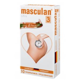 Презервативы Masculan Long Pleasure с продлевающим эффектом - 10 шт.